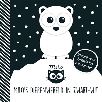 Milo’s dierenwereld in zwartwitBoard book