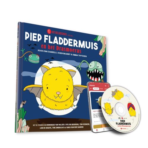 1 Piep Fladdermuis en het drasmoeras (Boek + CD + downloadcode voor smartphone en tablet)Hardback