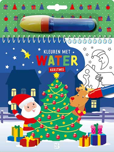 Kleuren met water – KerstmisSpiral book